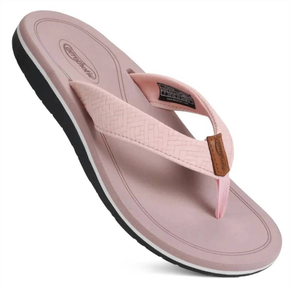 NEW AEROTHOTIC women's solace lightweight flip flops in stardust
